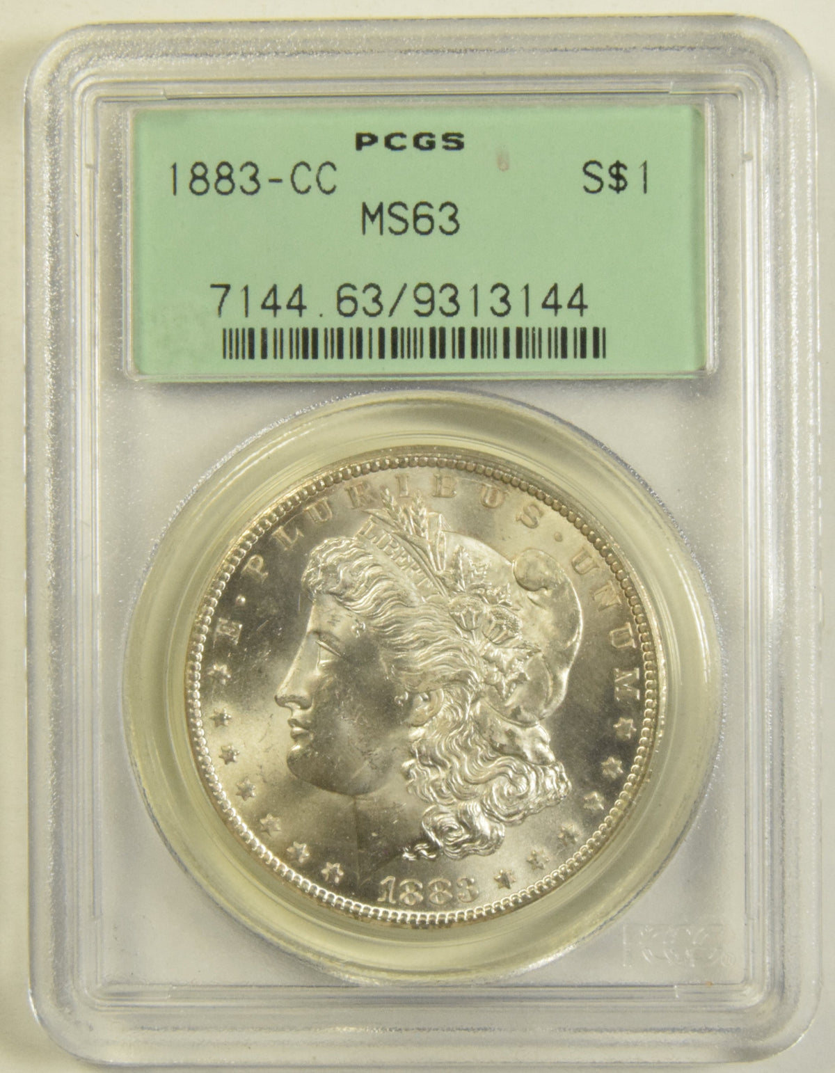 1883-CC Morgan Dollar . . . . PCGS MS-63