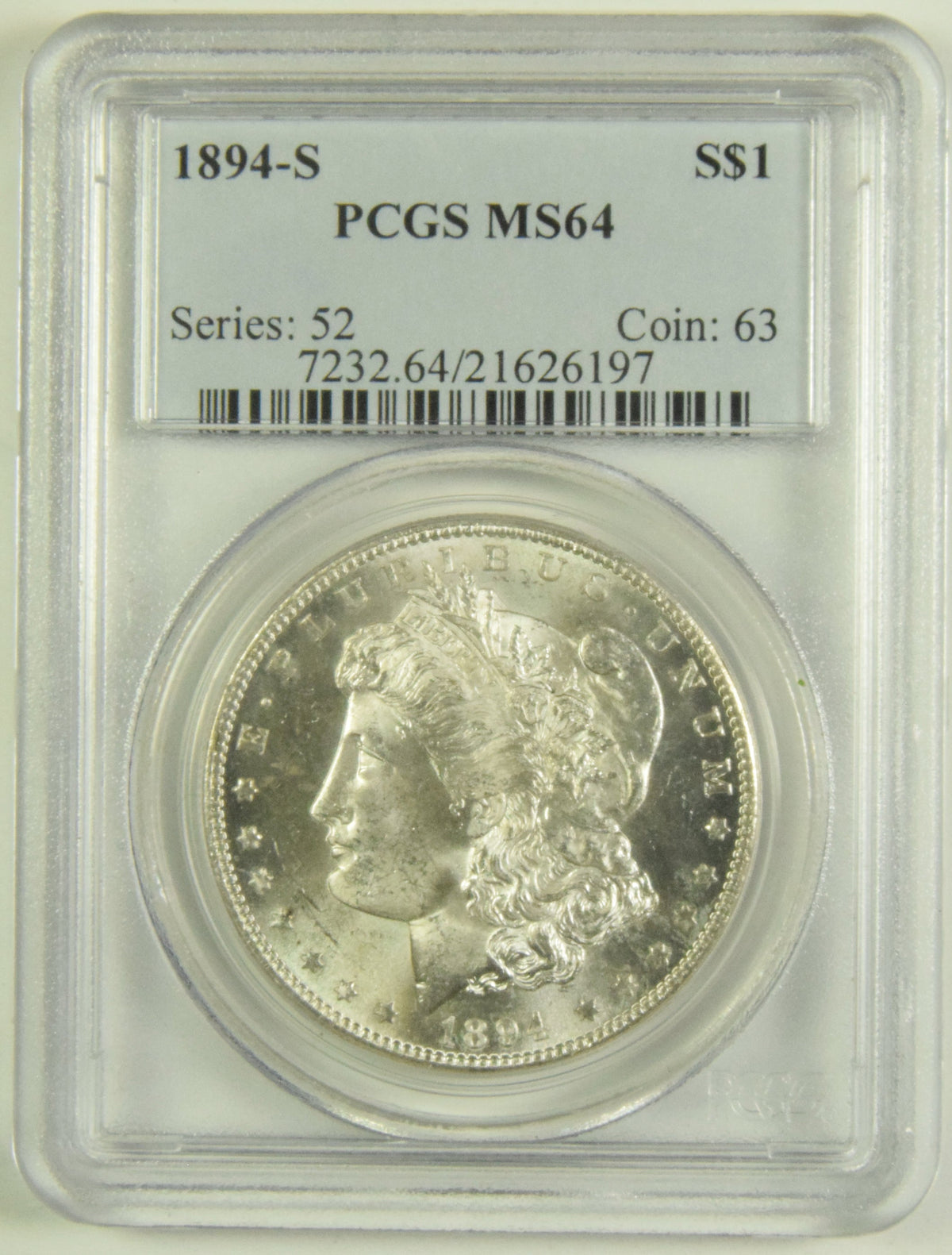 1894-S Morgan Dollar . . . . PCGS MS-64