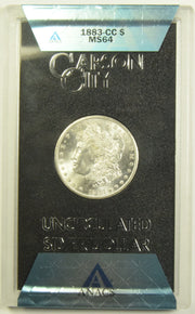 1883-CC Morgan Dollar . . . . GSA Case ANACS MS-64