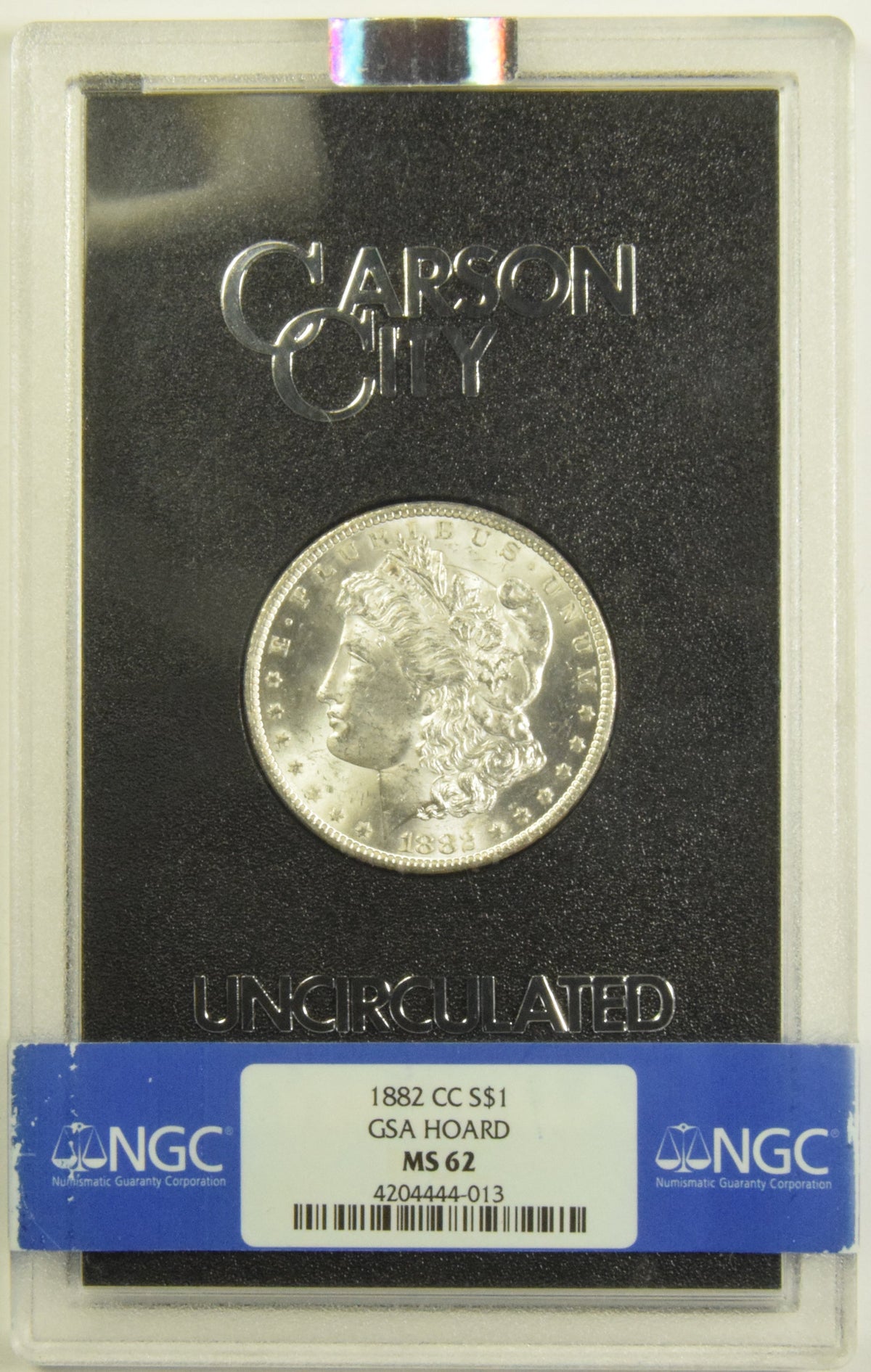 1882-CC Morgan Dollar . . . . GSA Case NGC MS-62