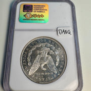 1896 (P) Mint Error Morgan Silver Dollar, Obverse Struck Thru (Debris), NGC MS-64 PL