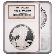 1987-S - 1999-P Silver Eagle PF70 Ultra Cameo Brown Label