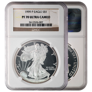 1987-S - 1999-P Silver Eagle PF70 Ultra Cameo Brown Label