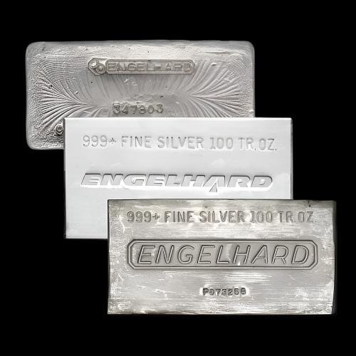 100 oz Engelhard Silver Bar (.999)
