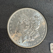 1891-CC Morgan Silver Dollar, Top 100 VAM-3, GSA Hoard / NGC MS-61