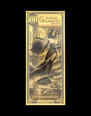 100 Florida Goldback — Gold Foil Note (1/10 oz Gold)