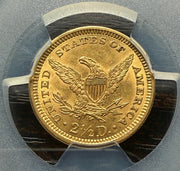 1861 $2.50 Gold Liberty Quarter Eagle PCGS MS63 Shield New Reverse