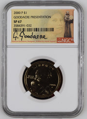 2000-P $1 Goodacre Presentation SP67 Sacagawea NGC
