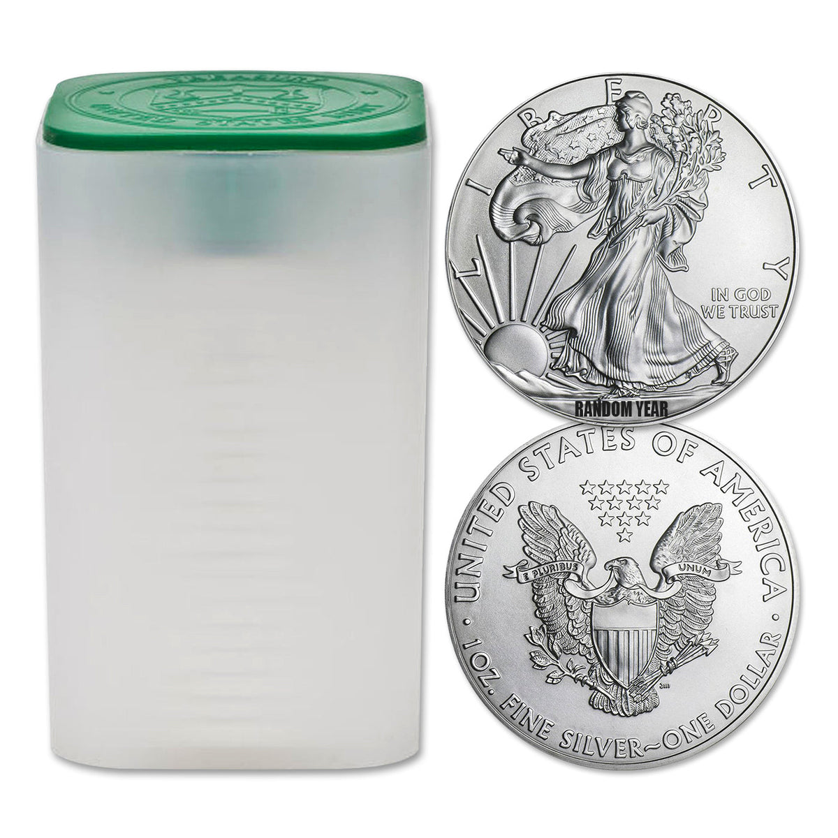 Random Year American Silver Eagle Rolls, AU-BU