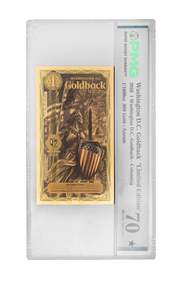 Washington D.C. 1 Goldback -Colorized Graded PMG 60-69