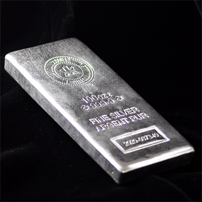 100 oz Silver Bar Royal Canadian Mint